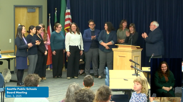 New school board directors sworn in at the December 3, 2025 school board meeting